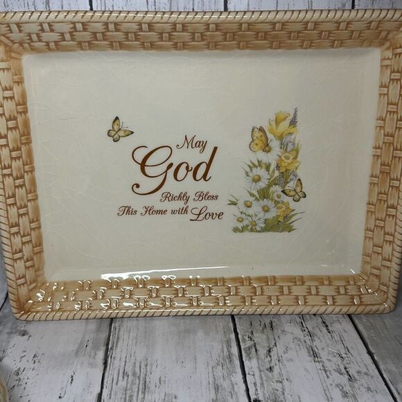 Cracker Barrel Bunny Basket Bunny Tea Set Susan Winget in Original Box - Picture 7 of 13